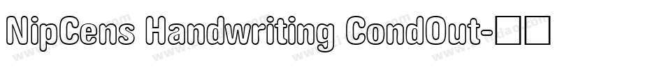 NipCens Handwriting CondOut字体转换